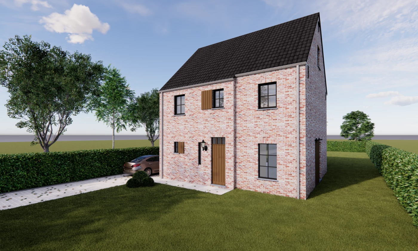 nieuwbouwwoning in landelijke stijl in centrum Sint-Lenaarts te koop